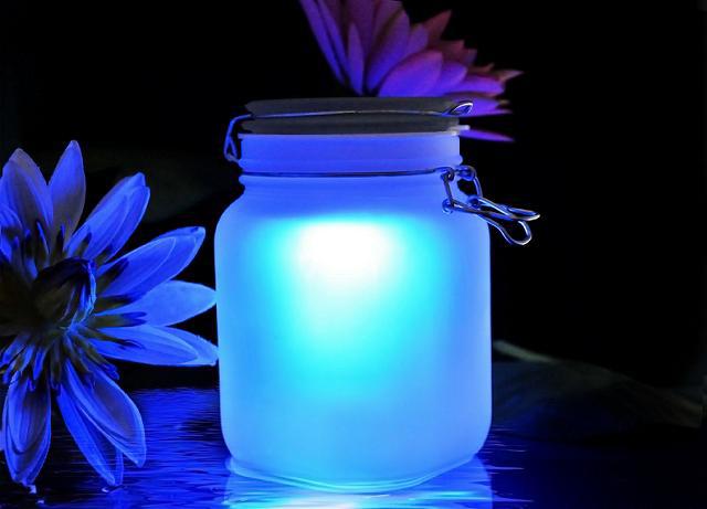 solar light jar, sunjar, night light,color light,