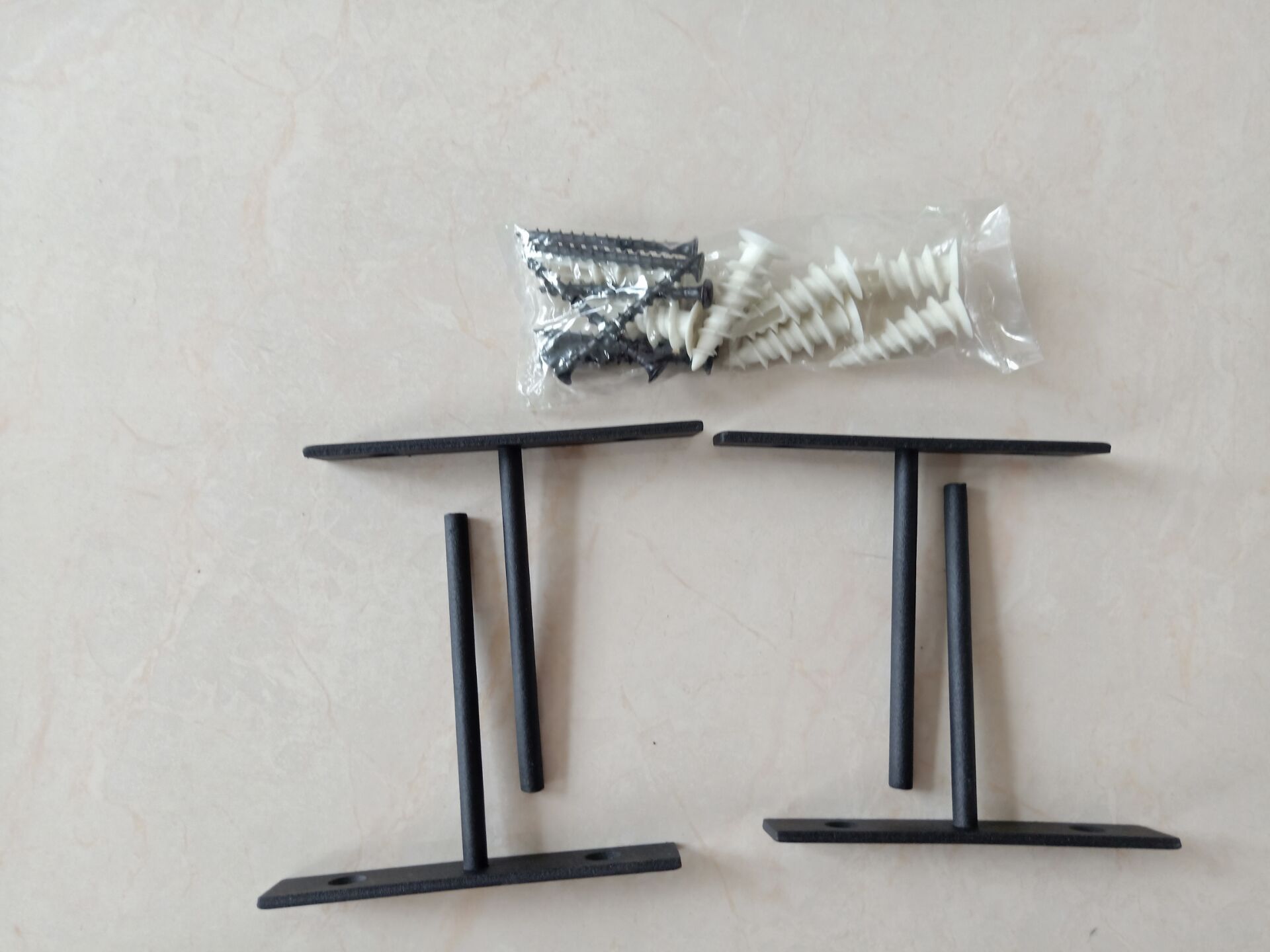 Decorative Invisible Blind Hidden Metal Slatwall Mount Floating Shelf Support Bracket for Wood