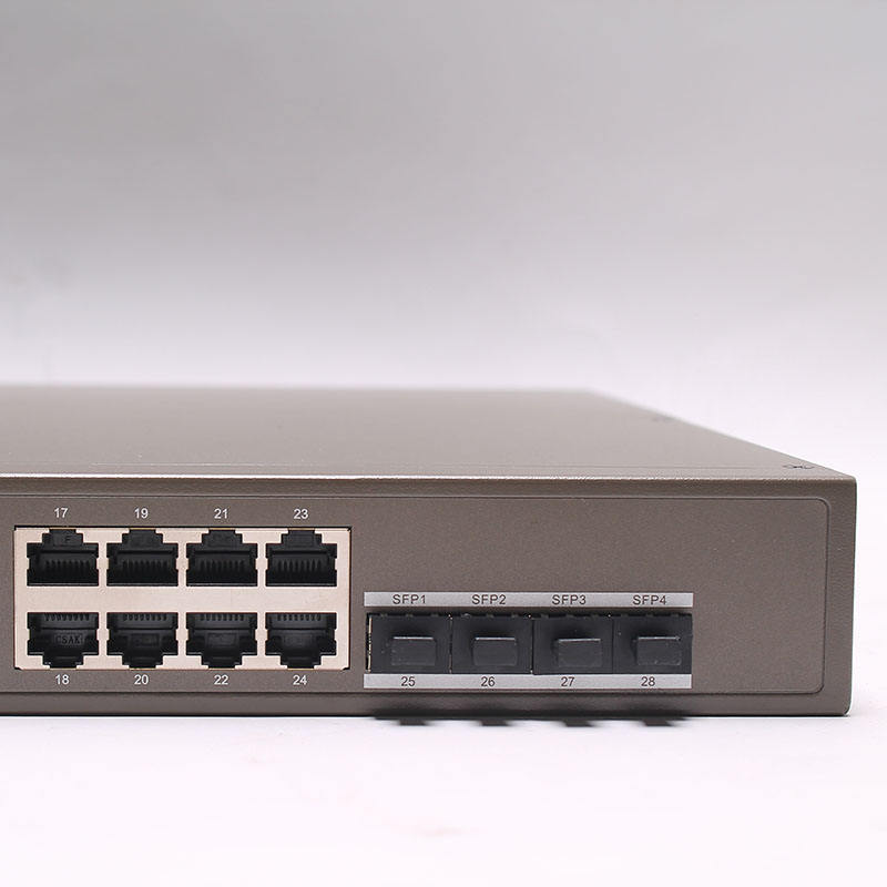 Customized TEG5328P-24-410W L3 Managed POE Switch 370W Power and 802.1Q VLAN for 24*10/100/1000 Base-T Ethernet Ports
