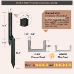 Heavy Duty Angle Steel Fence Post Repair kit Repairs Leaning Wooden Fences and