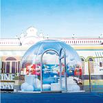 Luxury Party Bubble Tent UV Coating With Blackout Fabric Curtain