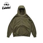 Street Hoody Vintage Plus Size Heavyweight Cotton Polyester Zipper Sublimation