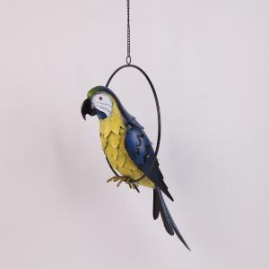 Quality Artistic Vintage Style Weatherproof Metal Parrot Silhouette Garden Decoration wholesale
