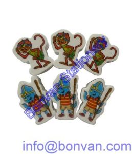 Quality animal printed cartoon eraser, personalized cartoon eraser wholesale