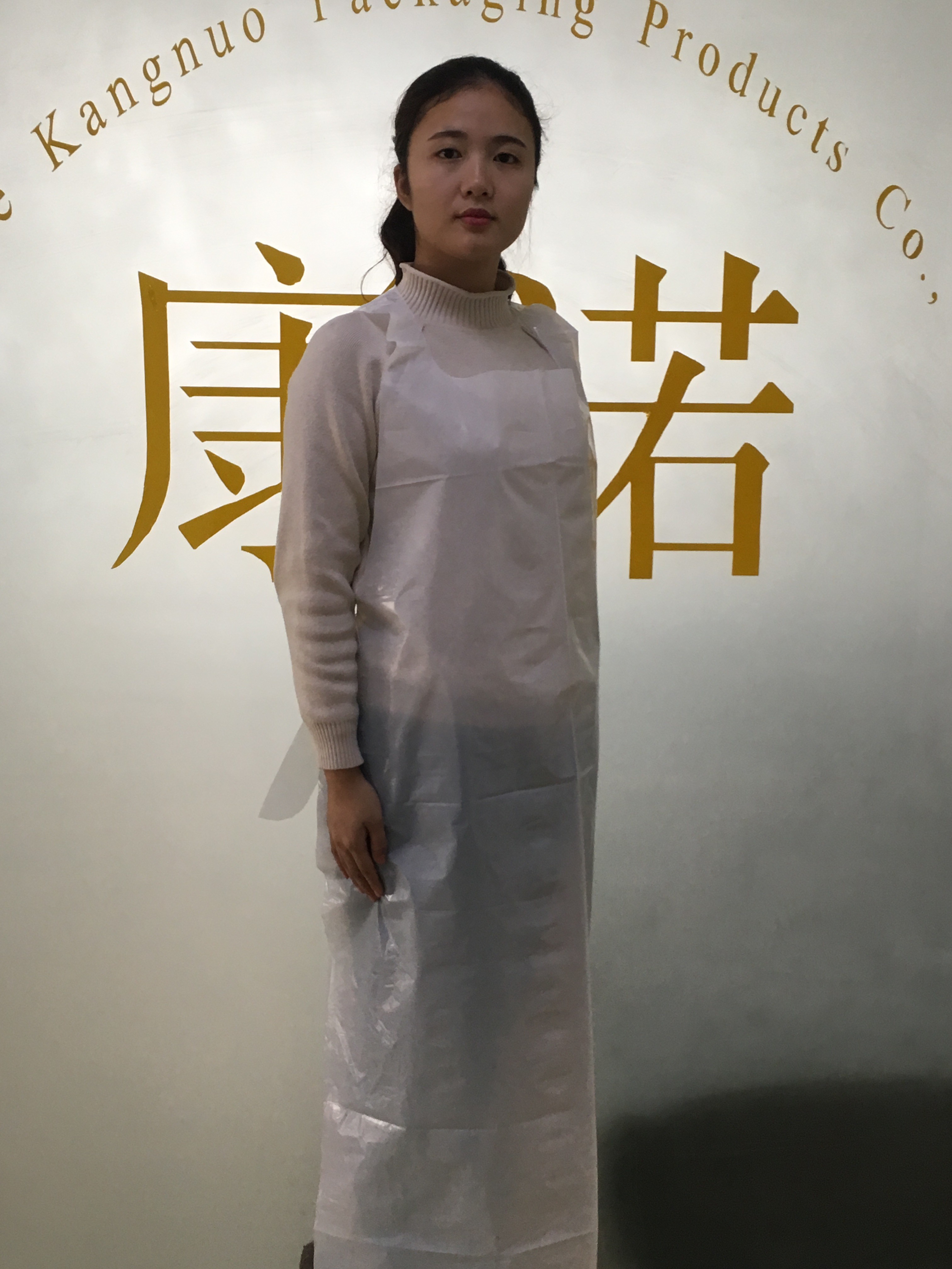 Plastic HDPE LDPE Throw Away Aprons Disposable Single Folded Waterproof