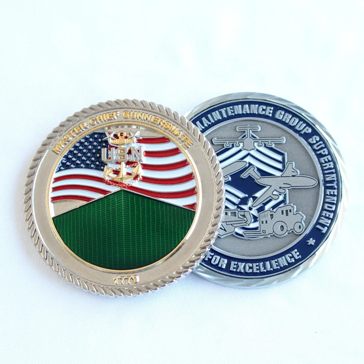 Custom Logo Challenge Coins Coin Metal Antique Brass Zinc Alloy Custom challenge coin
