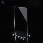 Rectangle Acrylic Stand Up Sign Holder Long Lasting Acrylic Placard Holder OEM