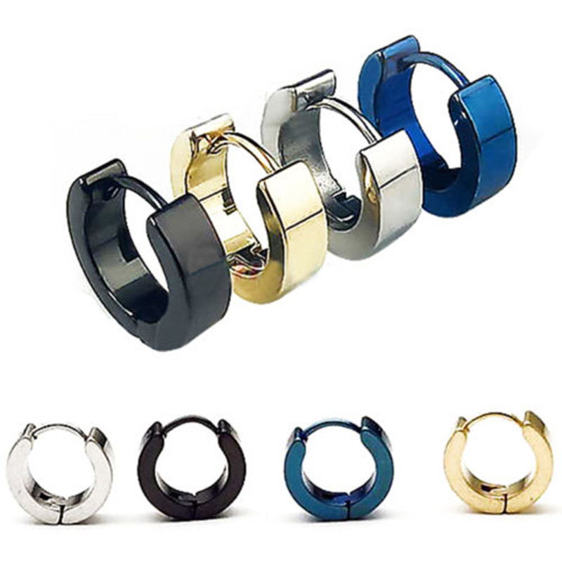 Fashon Round Loop Tiny small Hoop Stainless Steel Earrings For Women Men Jewelry Wholesale Pendientes Mujer Moda Gift