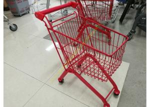 Quality Kids Model Supermarket Shopping Cart / Red Color Shopping Trolley For Kids wholesale