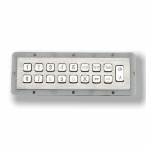 Quality 17 Keys Metal KeyPad Stainless Steel Industrial Numeric Keypad Customized wholesale