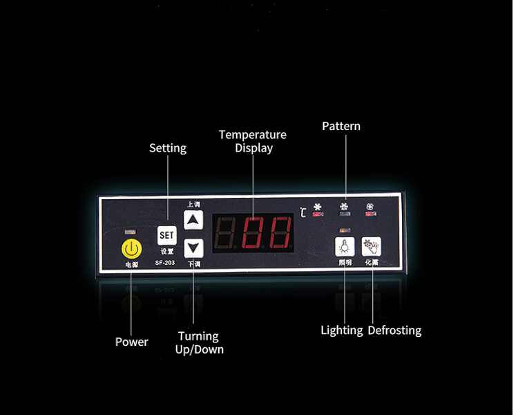 Supermarket Commercial Beverage Refrigerator Vertical Height 1965mm