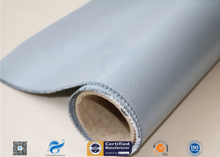 900g/m2 Grey Silicone Coated Fiberglass Fabric For Heat Insulation 0.85mm Thickness