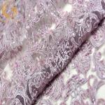 African Handmade Lace Fabric Beaded 91.44cm Length Skin Friendly By The Yard