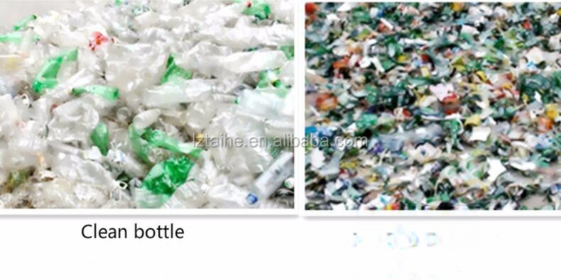 100kg/H Production Capacity PET Plastic Bottle Delabelling Crushing And Washing Line