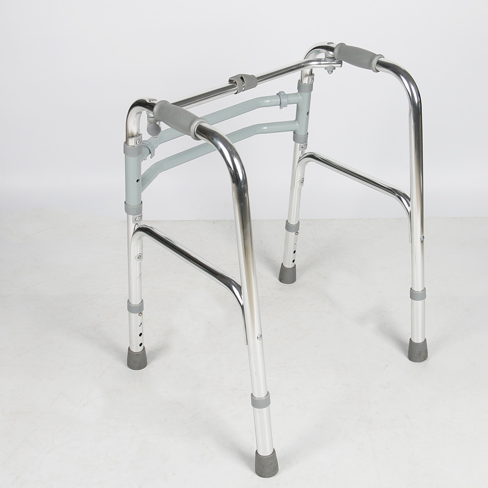 76cm Height Lightweight Aluminum Walker For Elderly Easy To Fold Walking Aids