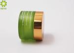 Aluminum Gold Cap Cosmetic Cream Jar 50g Round Shape Colored Glass Made