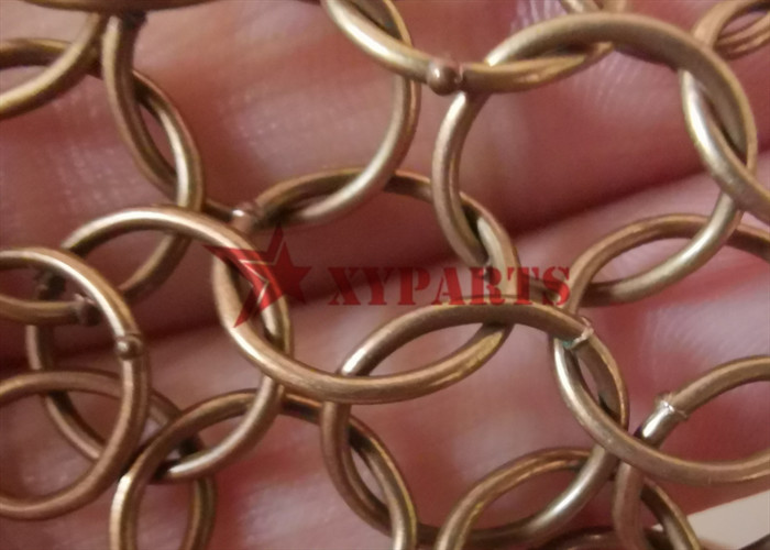 Galvanized Steel Round 0.53mm Metal Ring Mesh Chain Link Decoration Wire Fence