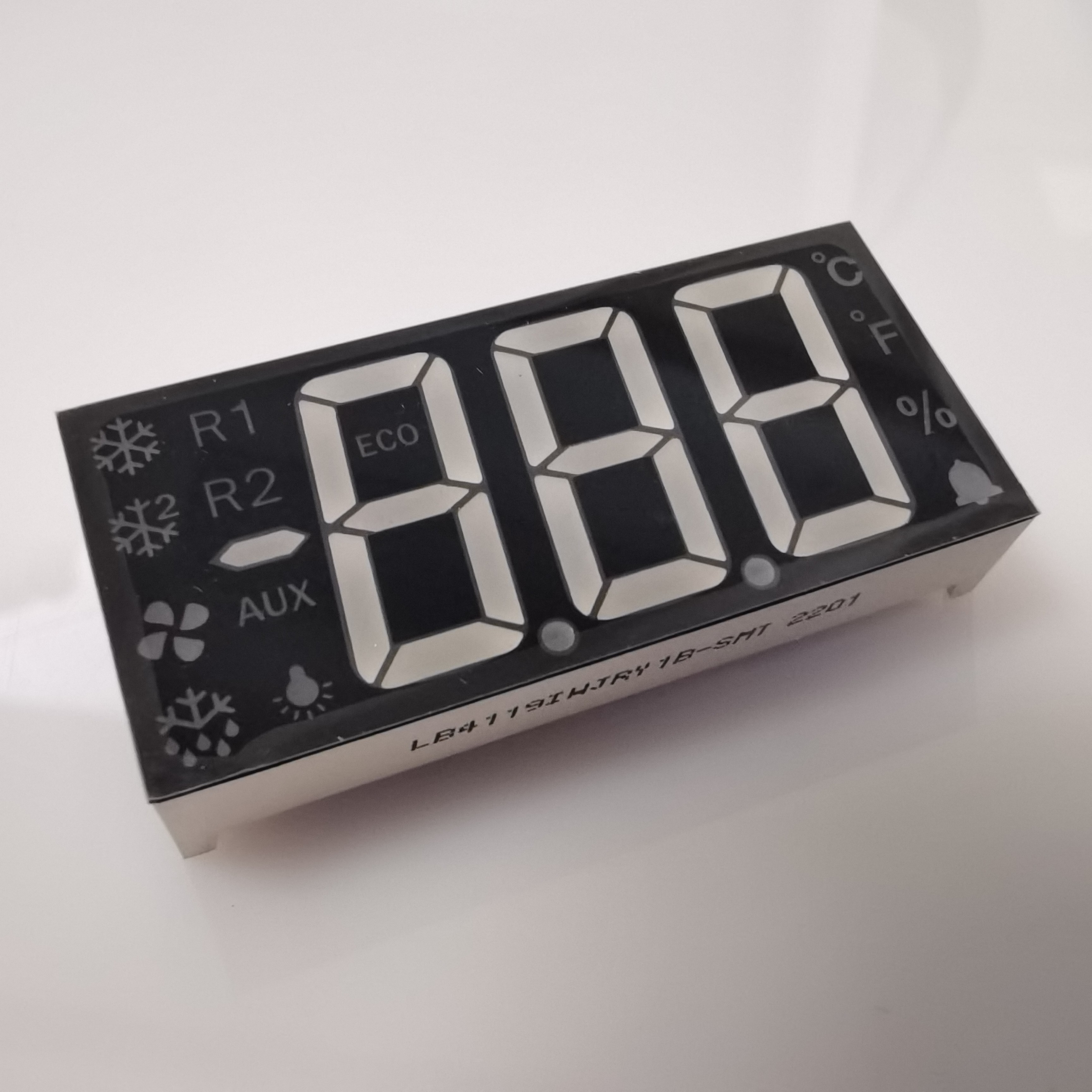 Ultra White/Red /Yellow /Green 3 Digit 7 Segment LED Display For Temperature Control