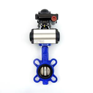 Quality DN50 Water Wafer Butterfly Valves With NBR Sealing Material And Pneumatic Actuator wholesale
