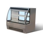 SS201 SS304 Curved Glass Refrigerated Deli Case Display Case 500L