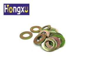 Quality Color Plated Round Flat Washers Plain Carbon Steel Head For Iron Stamping Out wholesale