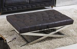 Quality classical luxury leather ottoman furniture wholesale