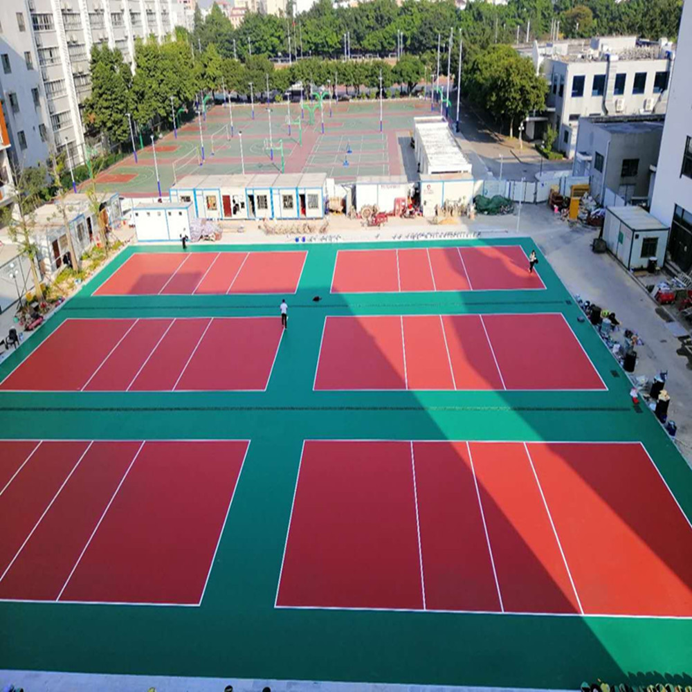 Corrosion Resistance 4mm Acrylic Tennis Court Green Synthetic Turf