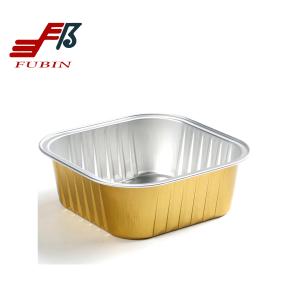 Quality Square Airline Meal Tray Silver Gold Thermal Insulation wholesale