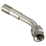 Silver Universal 135 Degree Metal Tyre Valve Stem Adapter Easy Maintenance