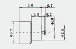 Straight Bondable Limited Detent RF Connector SMP Hermetically Sealed Male