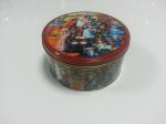 Colorful Painting Tin Candy Containers Tinplate Box With Cover / Lid