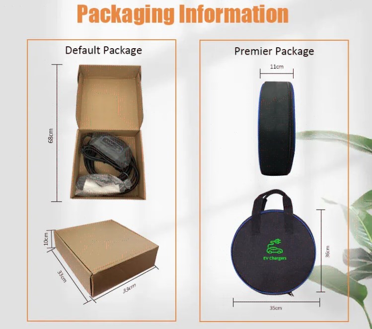 KIWI 11KW Portable EV Charger J1772 Type 2 Connection for Electric Car Charging Station