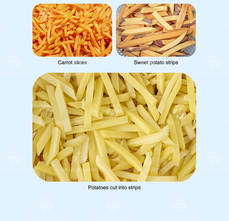 Carrot Slicing Cutter 1500KG/H Potato Chips Making Machine