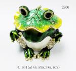 Hot sale frog shape jewelry box custom frog jewelry metal box
