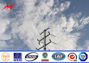 Quality 10kv - 550kv Hot Dip Galvanised Steel Poles 3mm Thickness For Distribution Line wholesale