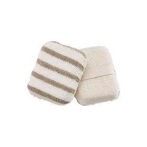 Quality Natural Exfoliating Bath Body Scrubber , Cotton Stripe Bath Body Sponge Scrubber wholesale