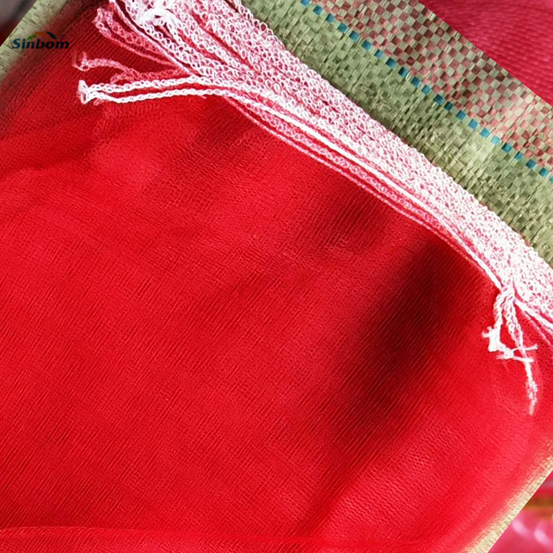 Drawstring Closure Virgin HDPE Plastic Monofilament Mesh Sack Customized for Onion