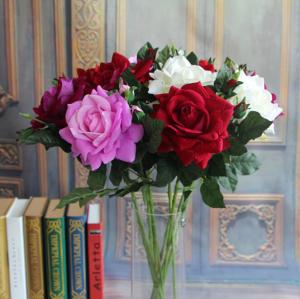 Quality UVG FLRS72 Wholesale Wedding Centerpiece Free Sample Cheap Artificial Red Rose Flower wholesale