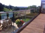 U Channel Frameless Glass Railing Apartment House Staircase / Stairwell Brushed