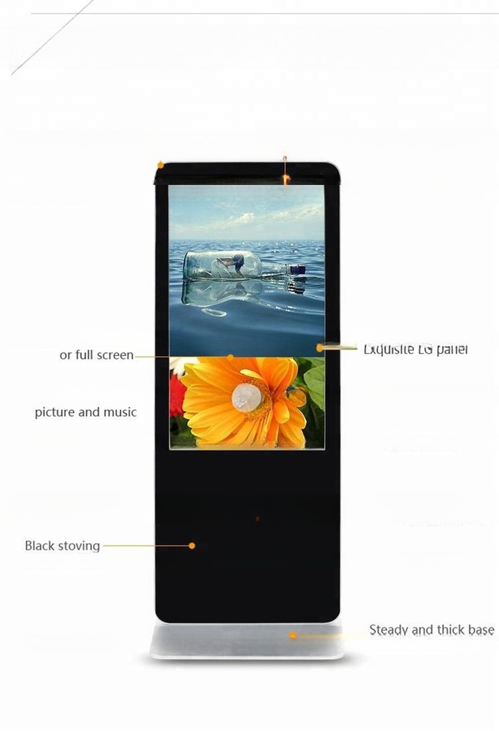 49" 50" inch Ground stand LCD LED WIFI Signage with Android OS