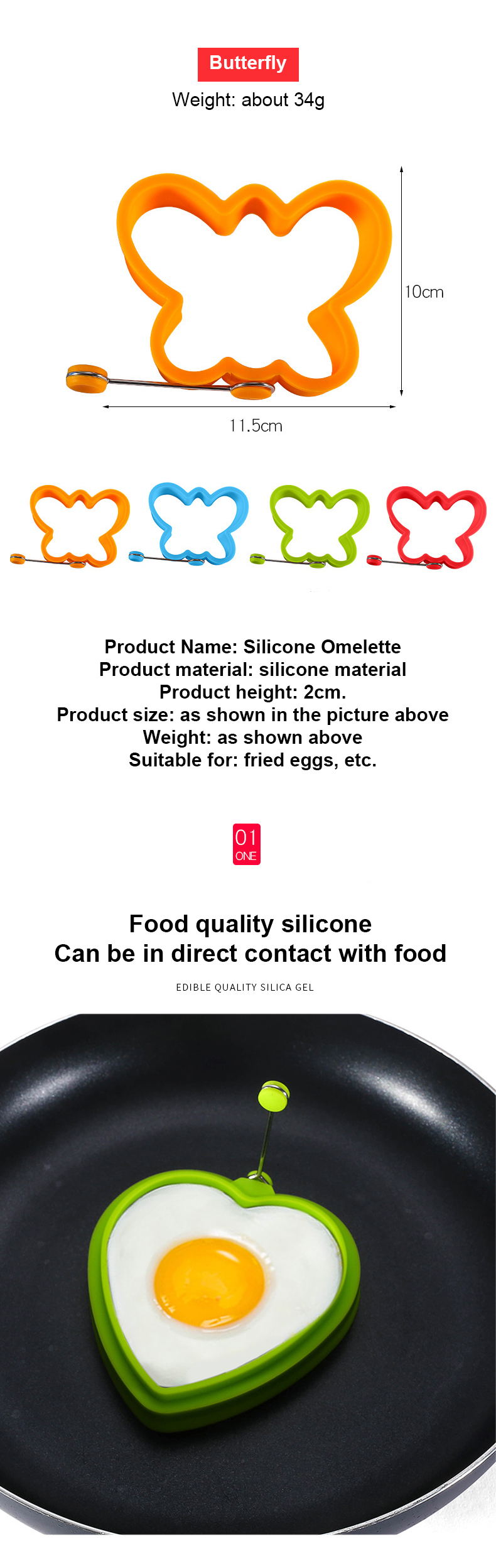 OEM Logo Sustainable Round Design Silicone Egg Rings