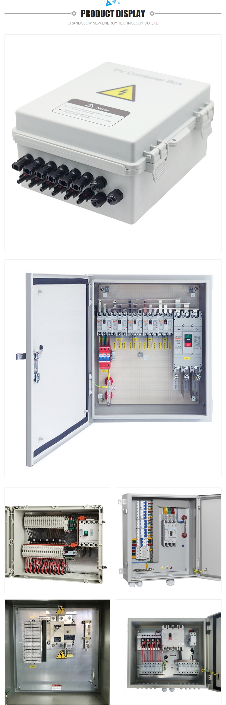 14 in 2out 500vac Related Products Pv Longmax Combiner Box for On/Off Grid Solar Panel System