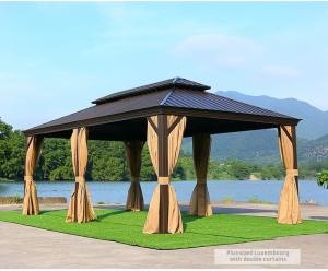 Quality Courtyard Garden Camping Hard Top Pergola Canopy Gazebo Tent 365*600*292cm wholesale