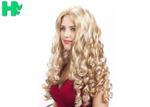 Quality Loose Wave Heat Long Synthetic Wigs , 24 Inches Long Wavy Curly Hair For White Women wholesale