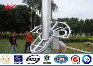 Quality 50ft 60ft 70ft High Mast Light Pole Galvanized Outdoor Lighting Pole For 69kv Transmission wholesale