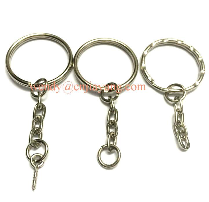 jiayang custom length and types silver flower key chain link with screws