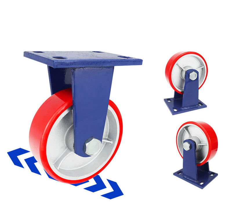 Heavy Duty 1 Ton Trolley Wheel Iron Core PU Caster Wheel