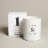 Buy cheap 4pk 100% soy wax scented & printed white glass candle packed into gift box from wholesalers