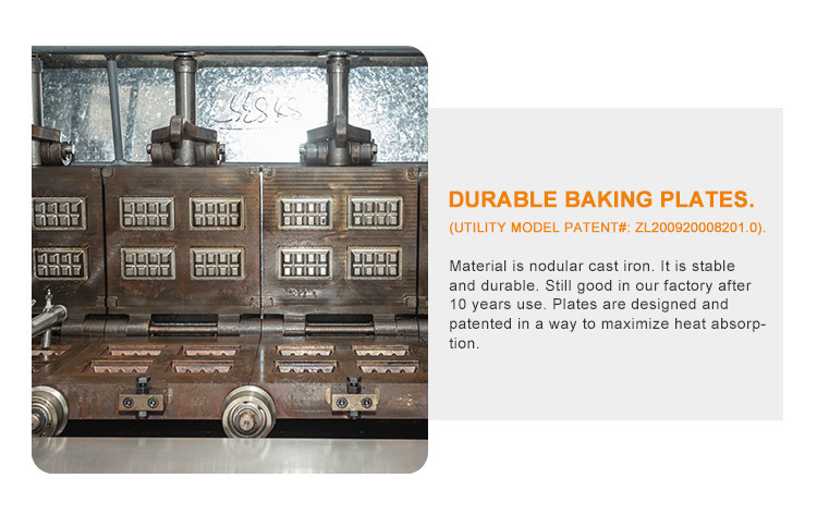Large Multifunctional Automatic Wafer Production Line Monaka Wafer Baking Machine