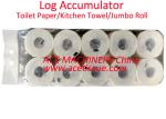 Fully Automatic Log Accumulator For Toilet Paper Kitchen Towel